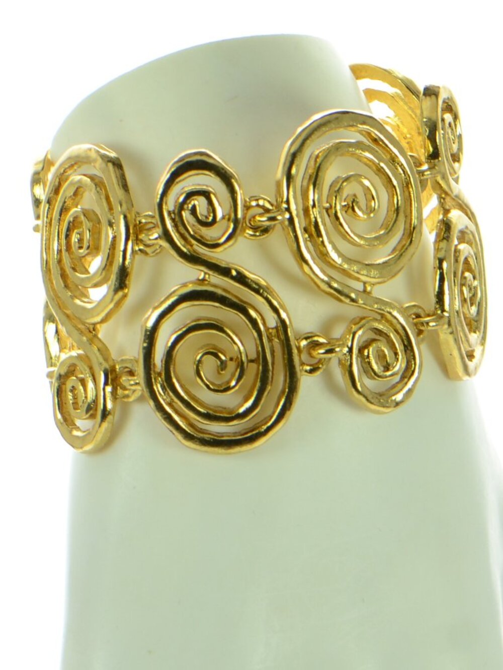 Vintage Oscar De La Renta Gold-tone Swirl Bracelet